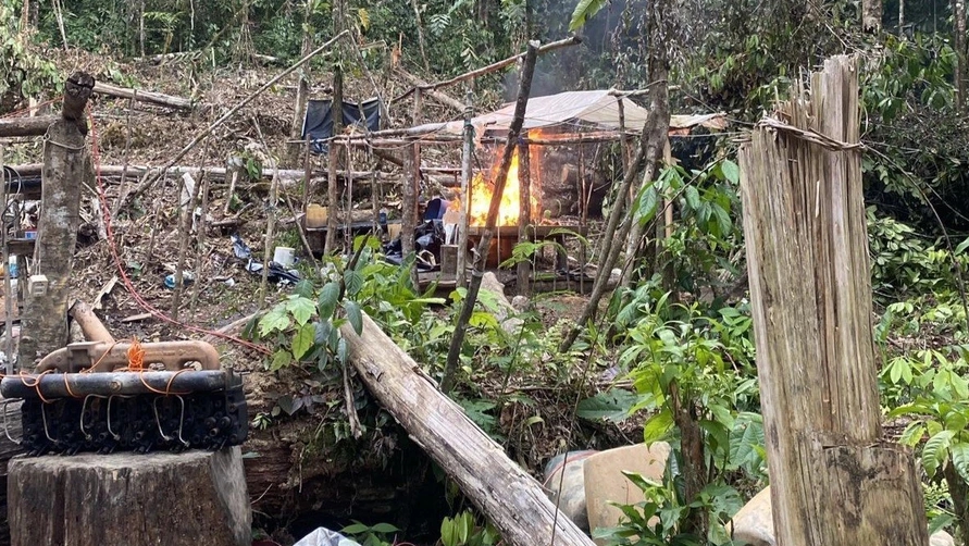 Você está visualizando atualmente Quatro áreas de garimpo são neutralizadas na região de Hokoma, TI Yanomami